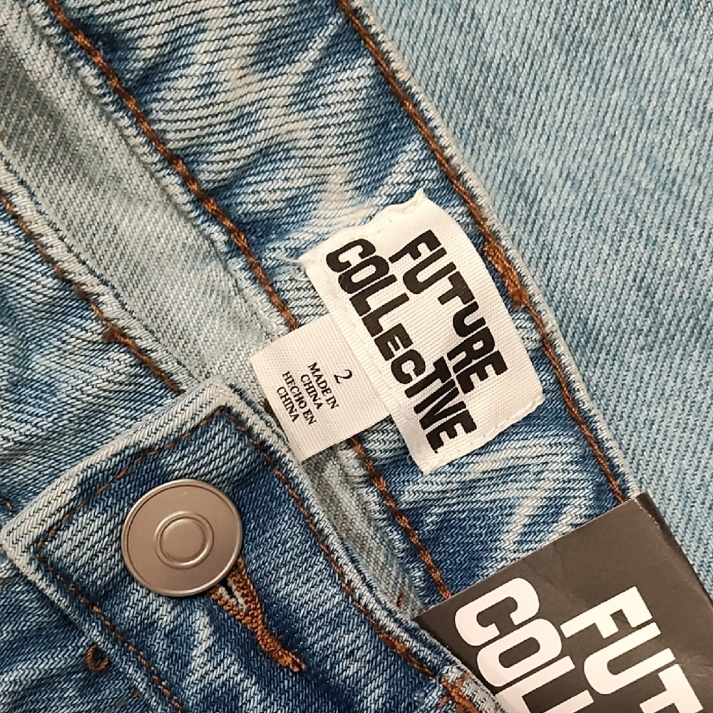 Future Collective Light Blue Straight-Leg Women’s Jeans - Picture 4 of 7